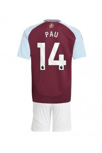 Aston Villa Pau Torres #14 Babytruitje Thuis tenue Kind 2024-25 Korte Mouw (+ Korte broeken)